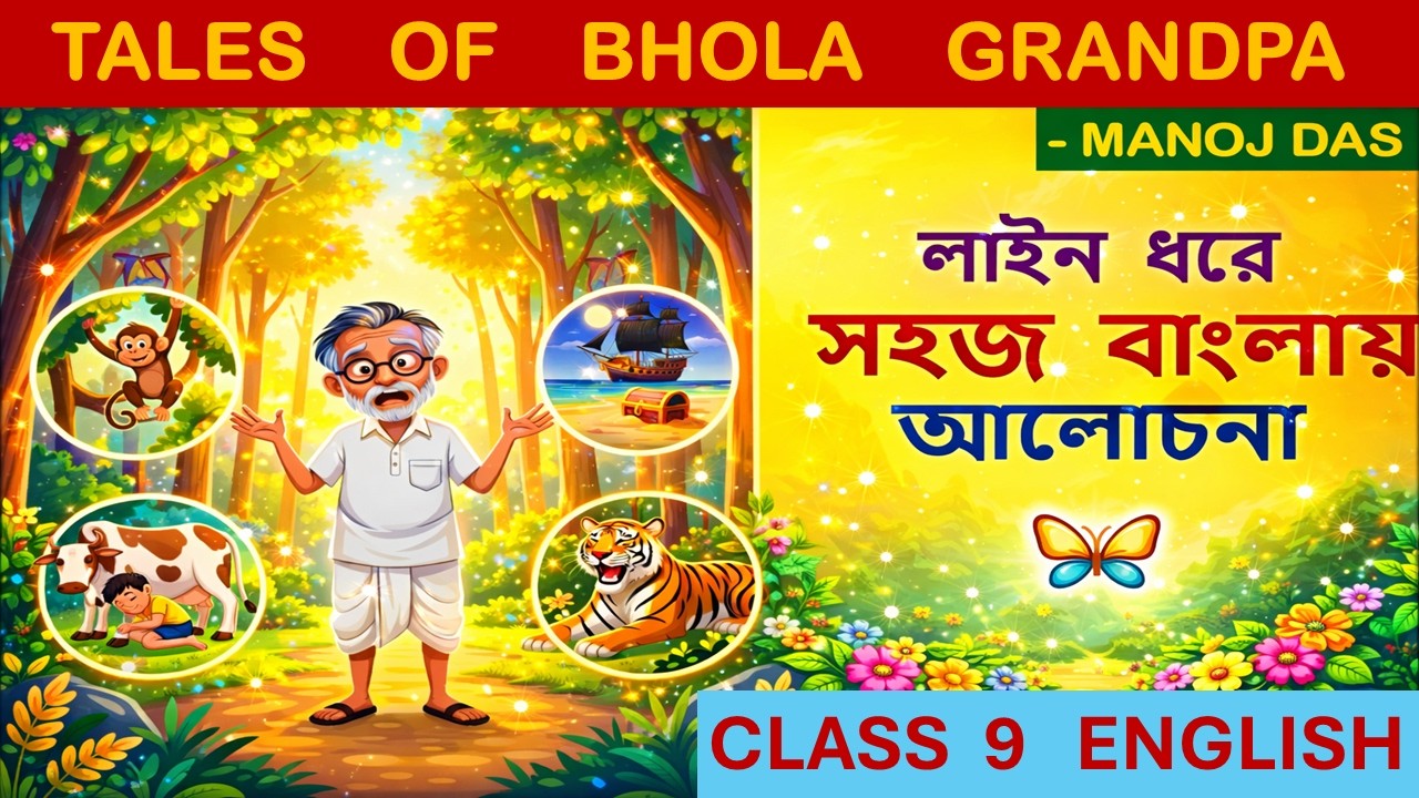 Tales of Bhola Grandpa || Manoj Das || Class 9 English lesson 1 || Simple Bengali Explanation
