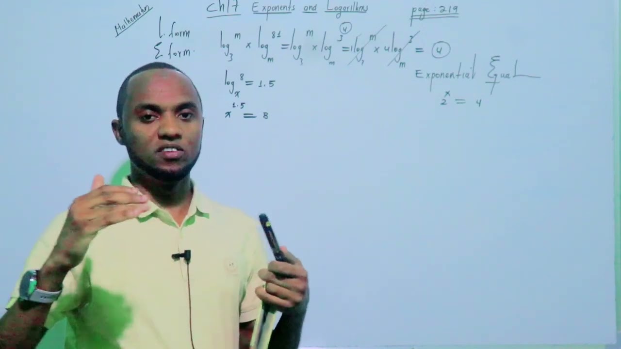 subject:Mathematics. clas:10 chapter 7: Exponents and logarithms lesson 9: logarithms equat..