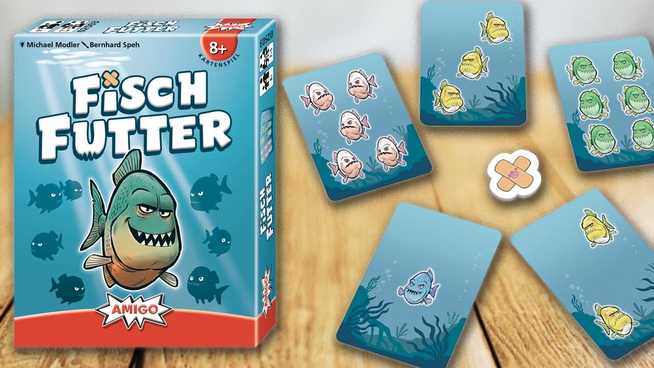 FISCHFUTTER - Spielregeln TV (Spielanleitung Deutsch) - AMGIO SPIELE Fisch Futter Kartenspiel