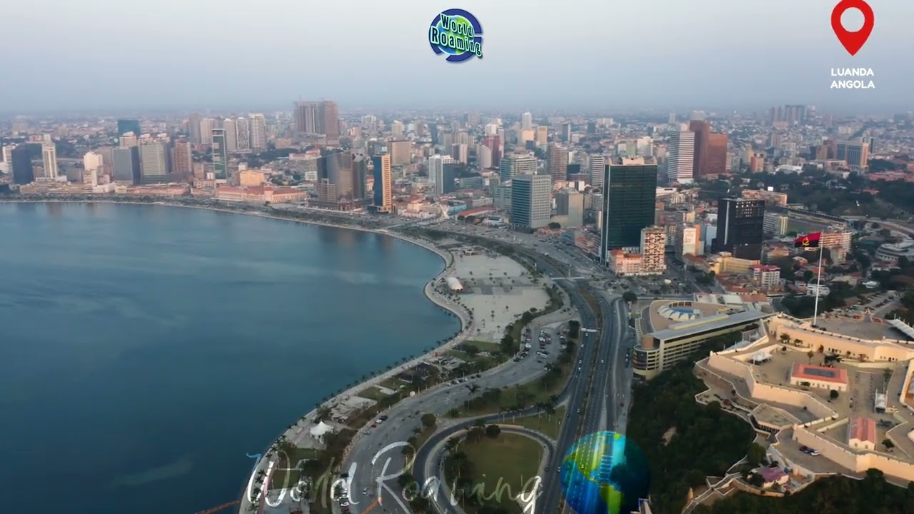 BEAUTIFUL AFRICAN CITY. DISCOVERY OF LUANDA CAPITAL OF ANGOLA. AERIAL VIEWS, BEACH VIEWS, NOT ON TV