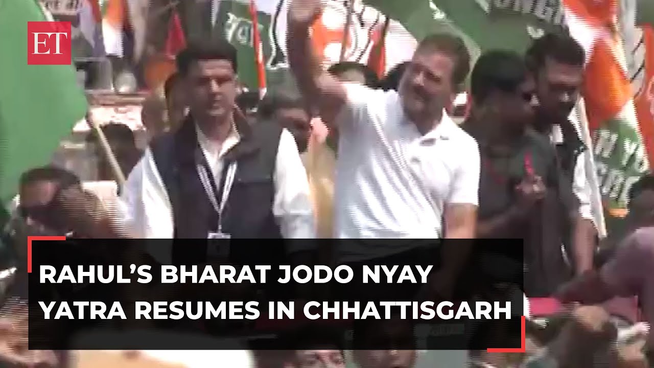 Bharat Jodo Nyay Yatra: Congress leader Rahul Gandhi's padyatra resumes in Chhattisgarh