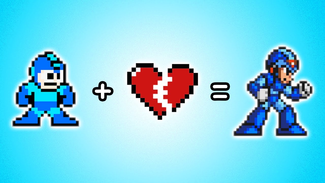 If I take damage, Megaman becomes more modern