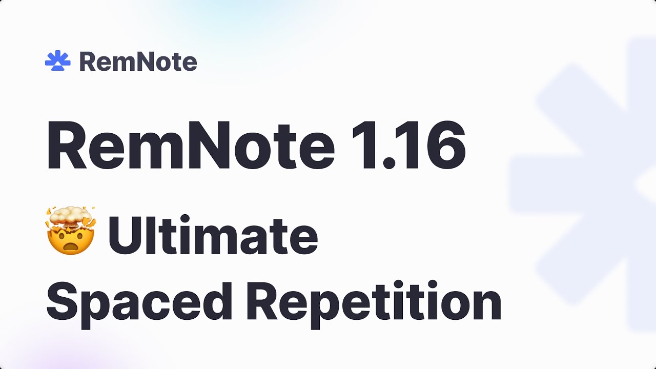 RemNote 1.16 -  🎉 Ultimate Spaced Repetition