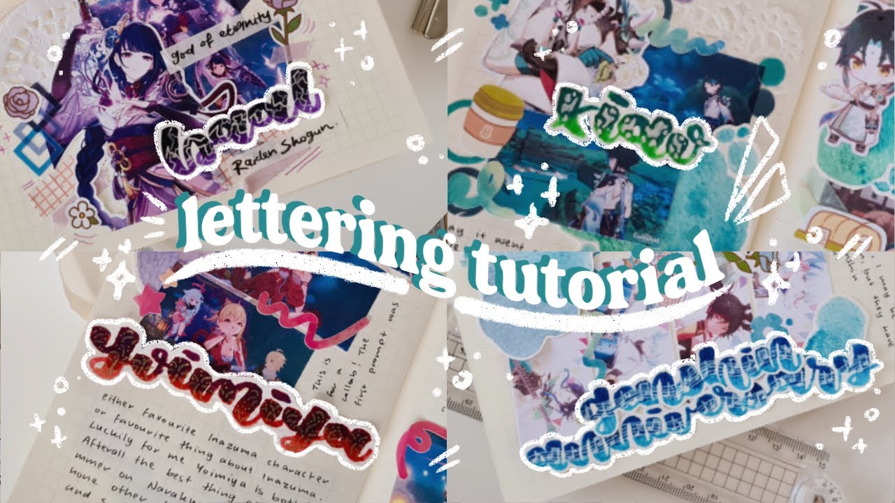 lettering tutorial | anime journal | lettering in my style