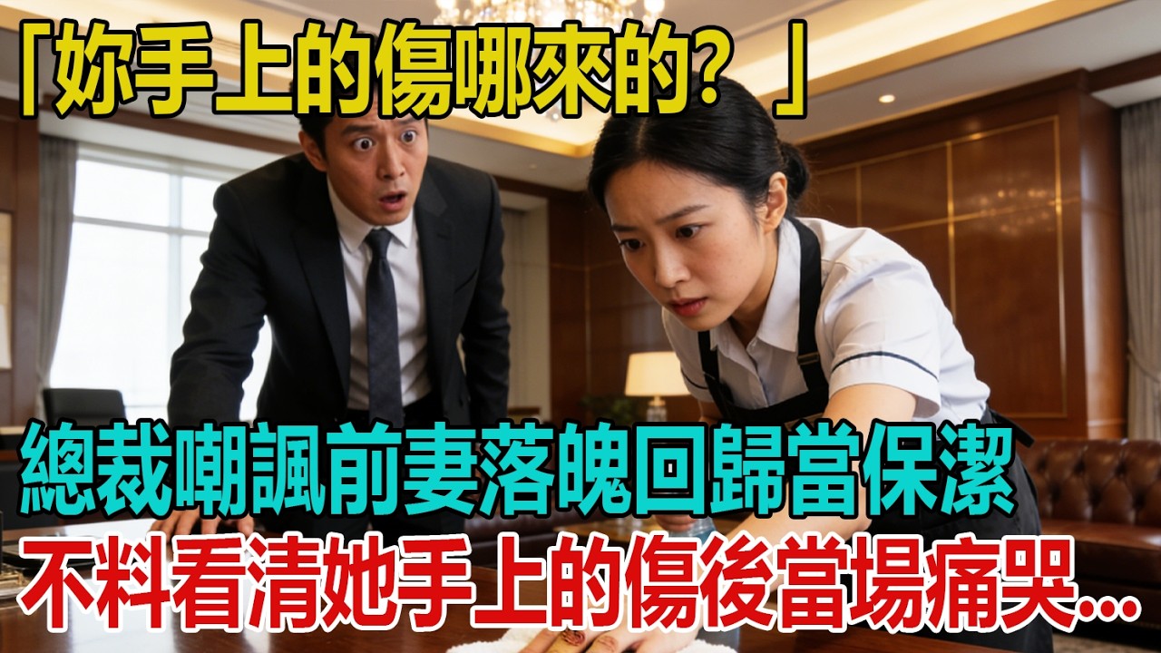 「妳手上的傷哪來的？」總裁嘲諷前妻落魄回歸當保潔，不料看清她虎口處的陳年燙傷，當場跪地痛哭...｜小婷說故事