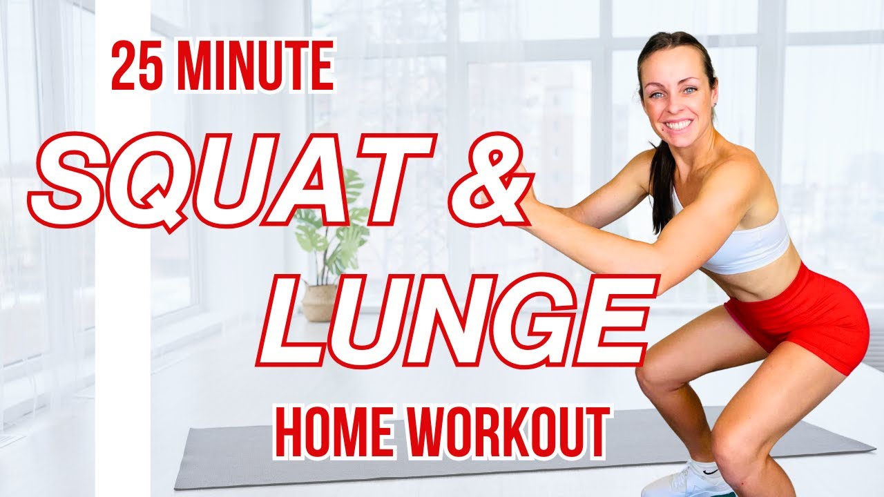 Killer LEG DAY: 25-Min Lunge & Squat Workout - No Equipment Needed