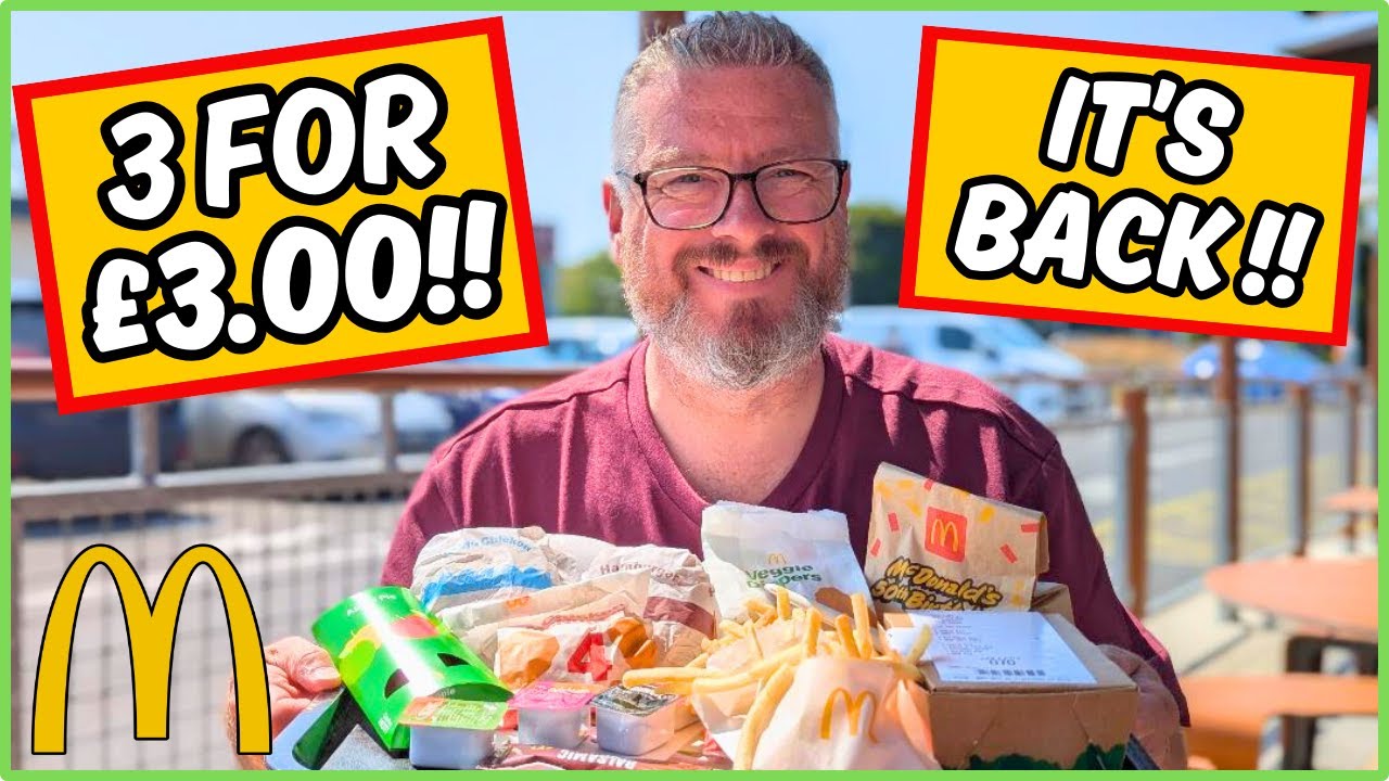 I ORDERED EVERYTHING From McDONALD'S 3 For £3 Menu!!