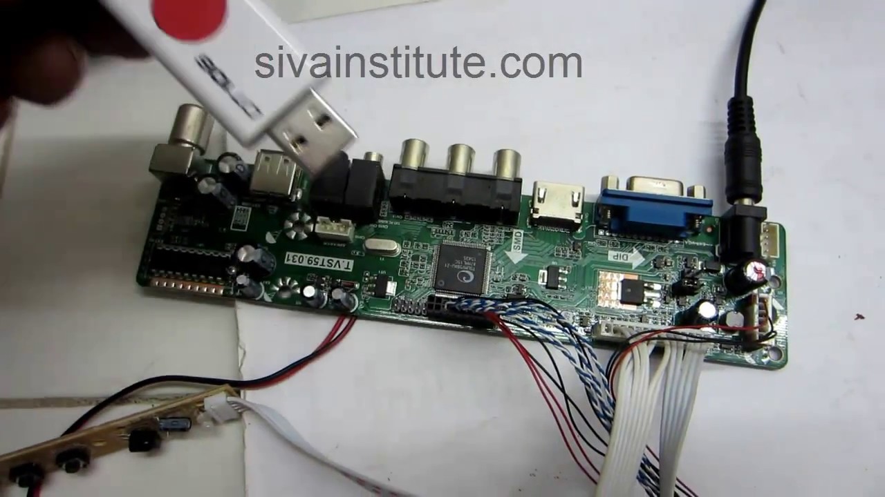 How to install universal LED TV board T VST59 031