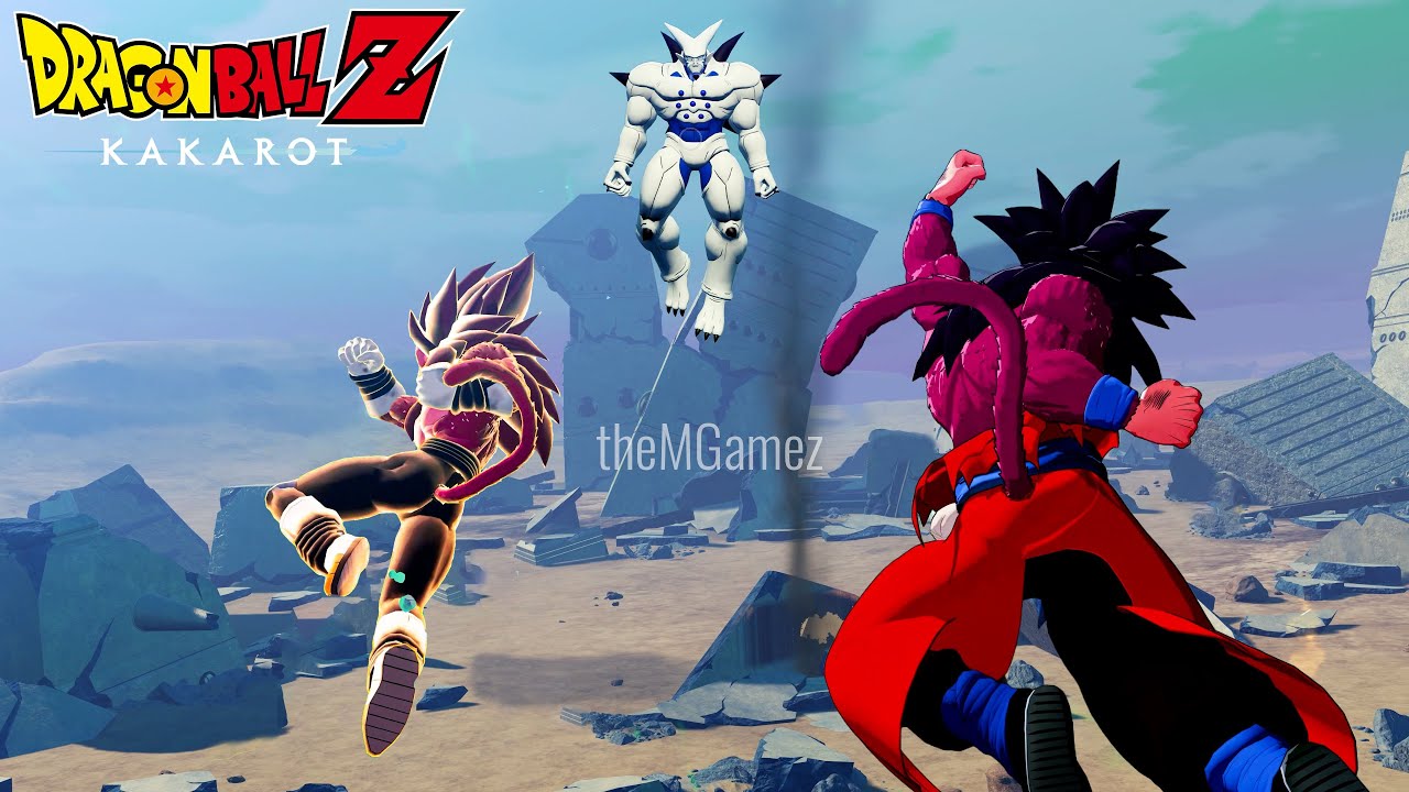 Is This GT DLC Story! Super Saiyan 4 Goku & Vegeta & Gogeta vs Omega Shenron in DBZ: Kakarot Mods