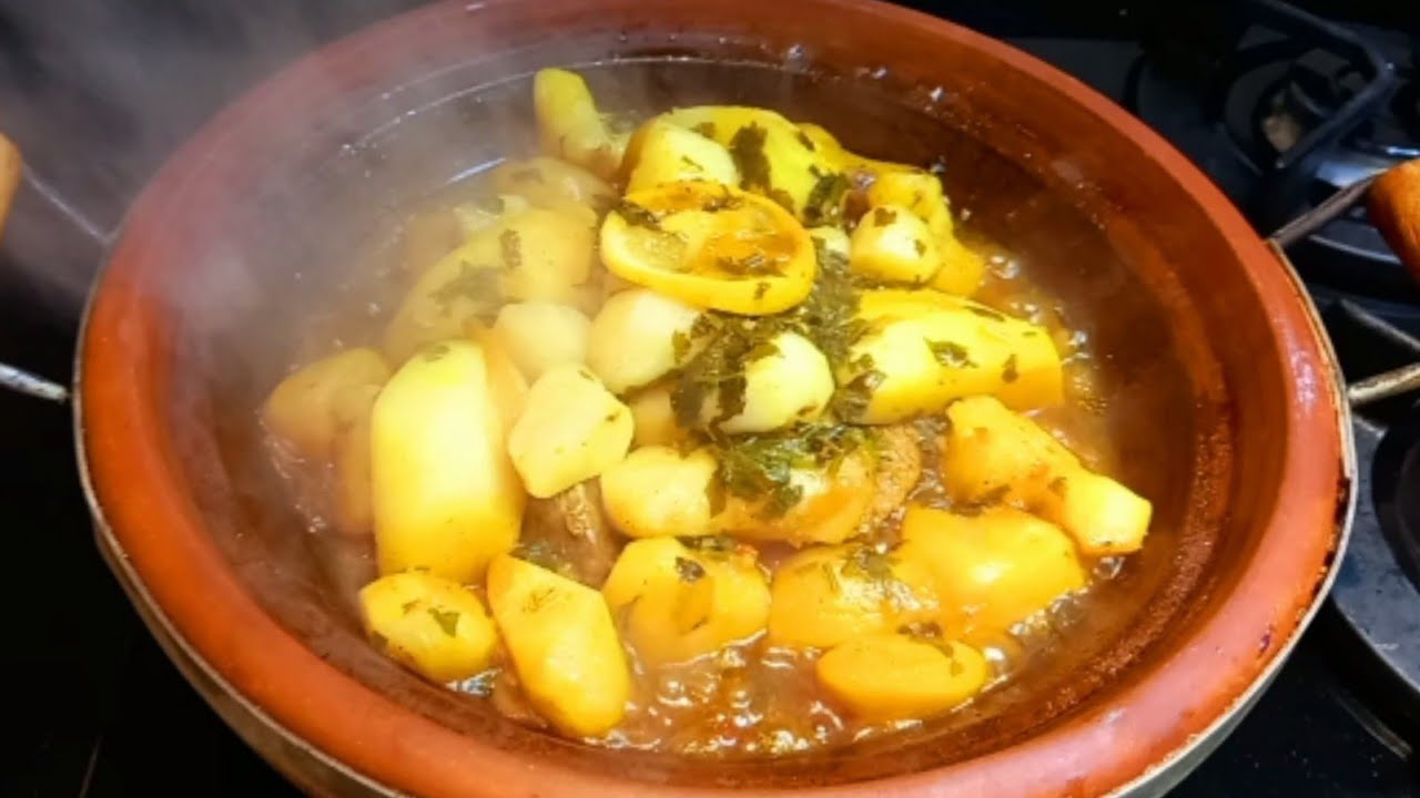 طاجين بطاطا قصبية طيبي كلشي مرة وحدة👌 وشنو خاصكي دري باش يطيبلك اللحم دغيا في الطاجين