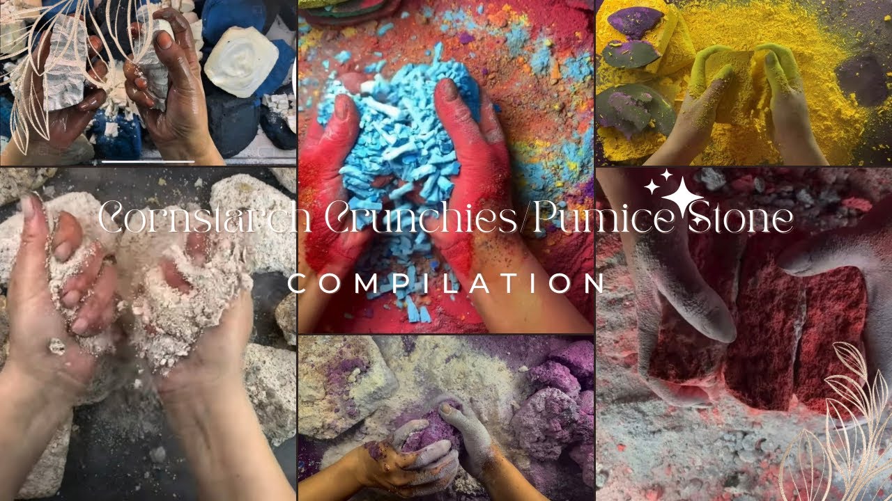 Cornstarch Crunchies and Pumice Stone Compilation @OxideFabricDollAsmr 