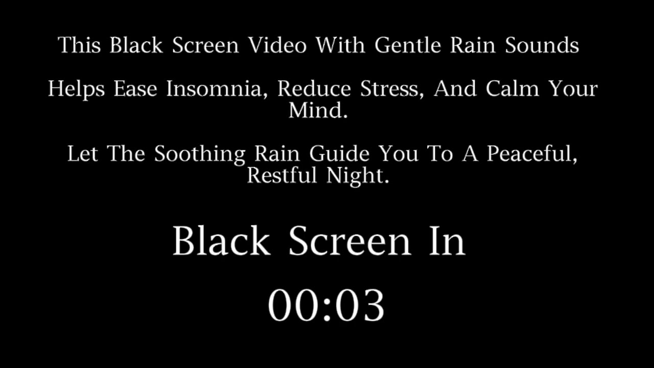 Rain Sounds for Sleeping Black Screen | Hours Deep Sleep & Insomnia Relief | Gentle Rain