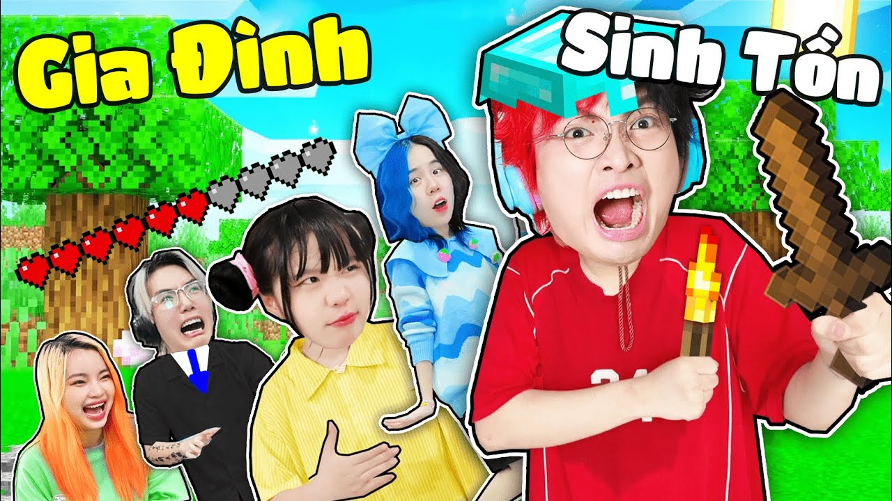 MINECRAFT GIA Đ&Igrave;NH SINH TỒN TẬP 1 - Chuyến Sinh Tồn BẤT ỔN Của KAI SIM PHONG SAM MUI 😱