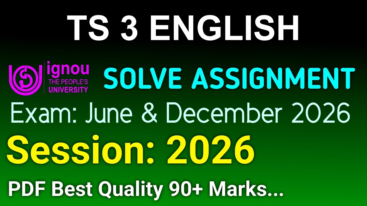TS 3 Solved Assignment 2025-26 English, TS 3 Solved Assignment 25-26, TS-3 Assignment