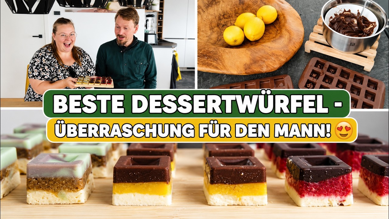 Leckere Dessertw&uuml;rfel - Himbeer, Mango und Pistazie | &Uuml;bergangsl&ouml;sung f&uuml;rs Kinderzimmer