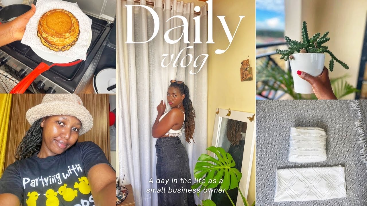 [My Bedsitter Tour]  days in the life of a  Kenyan living alone 🥞🛒🚎   New Business | Nairobi Vlog