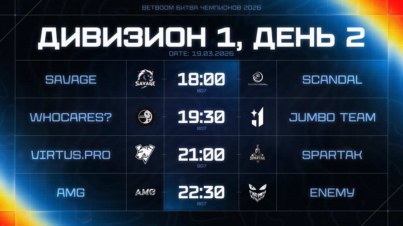 [BetBoom Битва Чемпионов: Сплит #3] Дивизион 1 | День 2