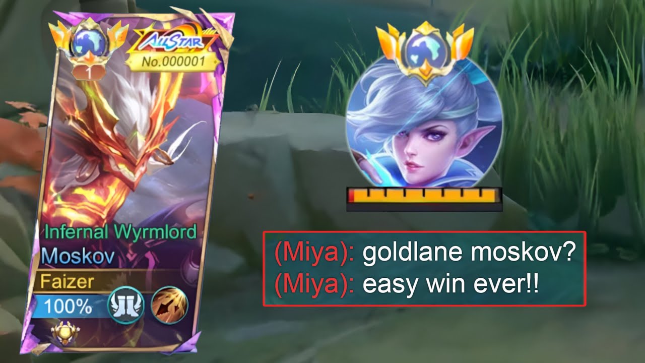 HOW TO DEAL AGAINST MIYA IN GOLD LANE!? | GLOBAL MOSKOV BEST BUILD & EMBLEM - MLBB
