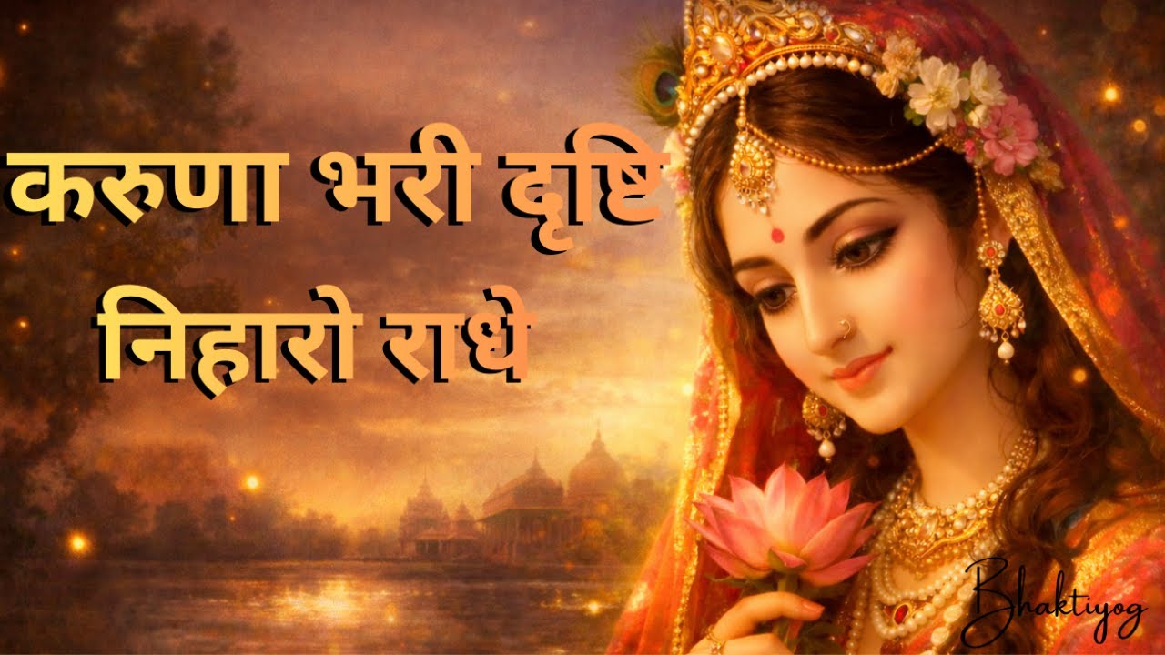 करुणा भरी नजर से निहारो राधे 🌸Radha Bhajan | Peaceful Jap