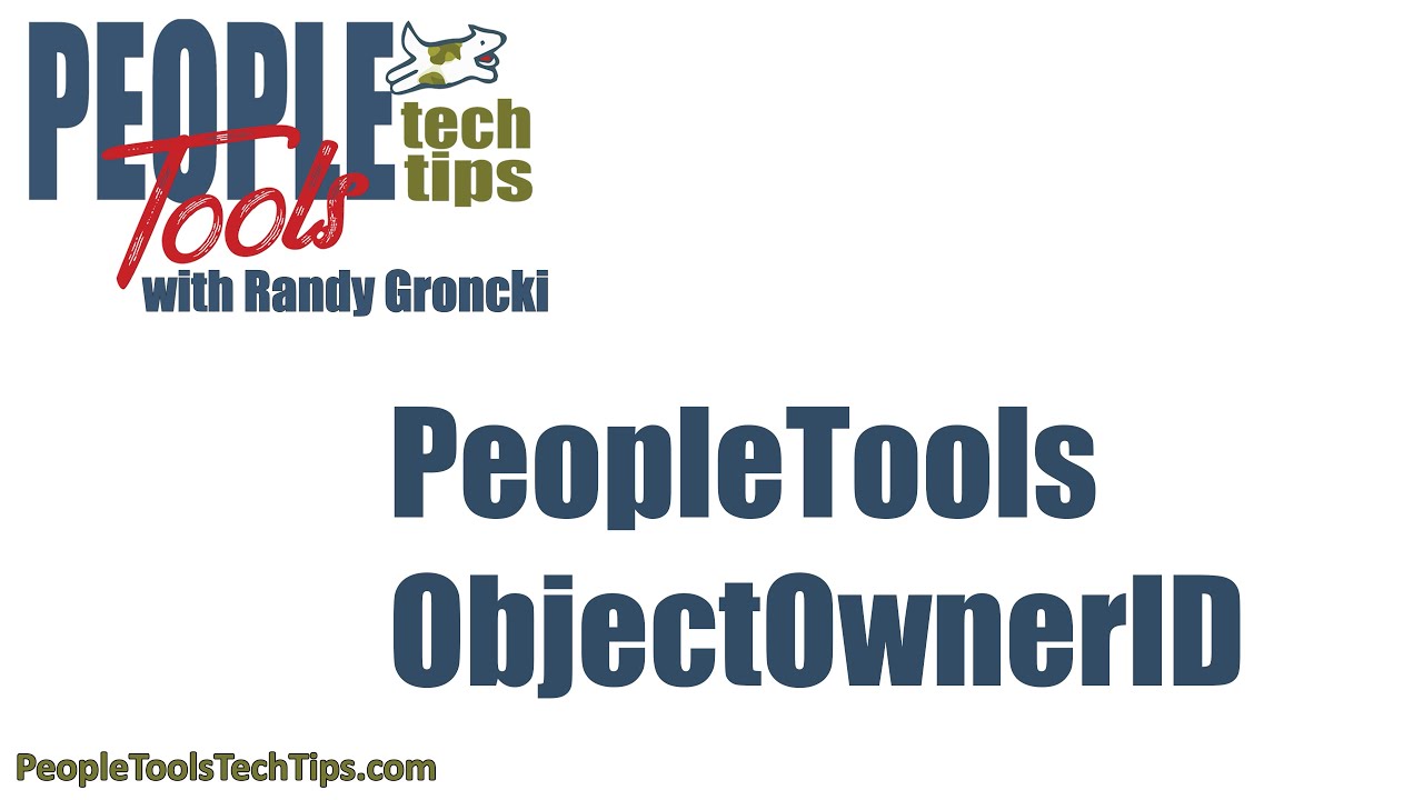 PeopleTools ObjectOwnerID