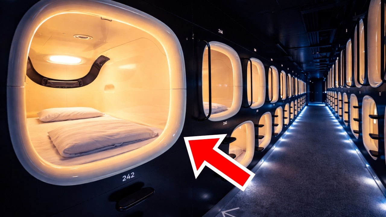 Я переночевал в самом необычном и дешёвом капсульном отеле Японии 😪🛌 | 9 Hours Акасака, Токио