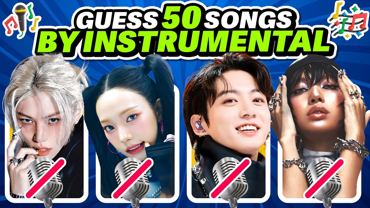 Guess 50 Kpop Songs by the INSTRUMENTAL 🎙️🚫 KPOP QUIZ 2024 | K-Music Quiz