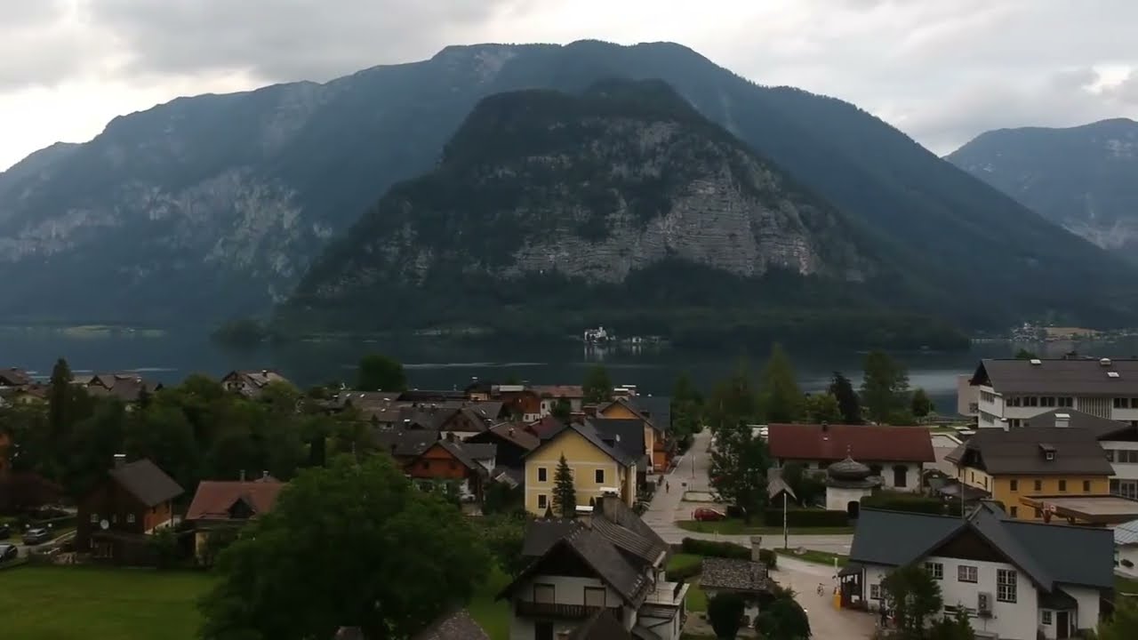 Nice camping in Hallstatt Austria - Österrike med husbil DJI Spark utsikt