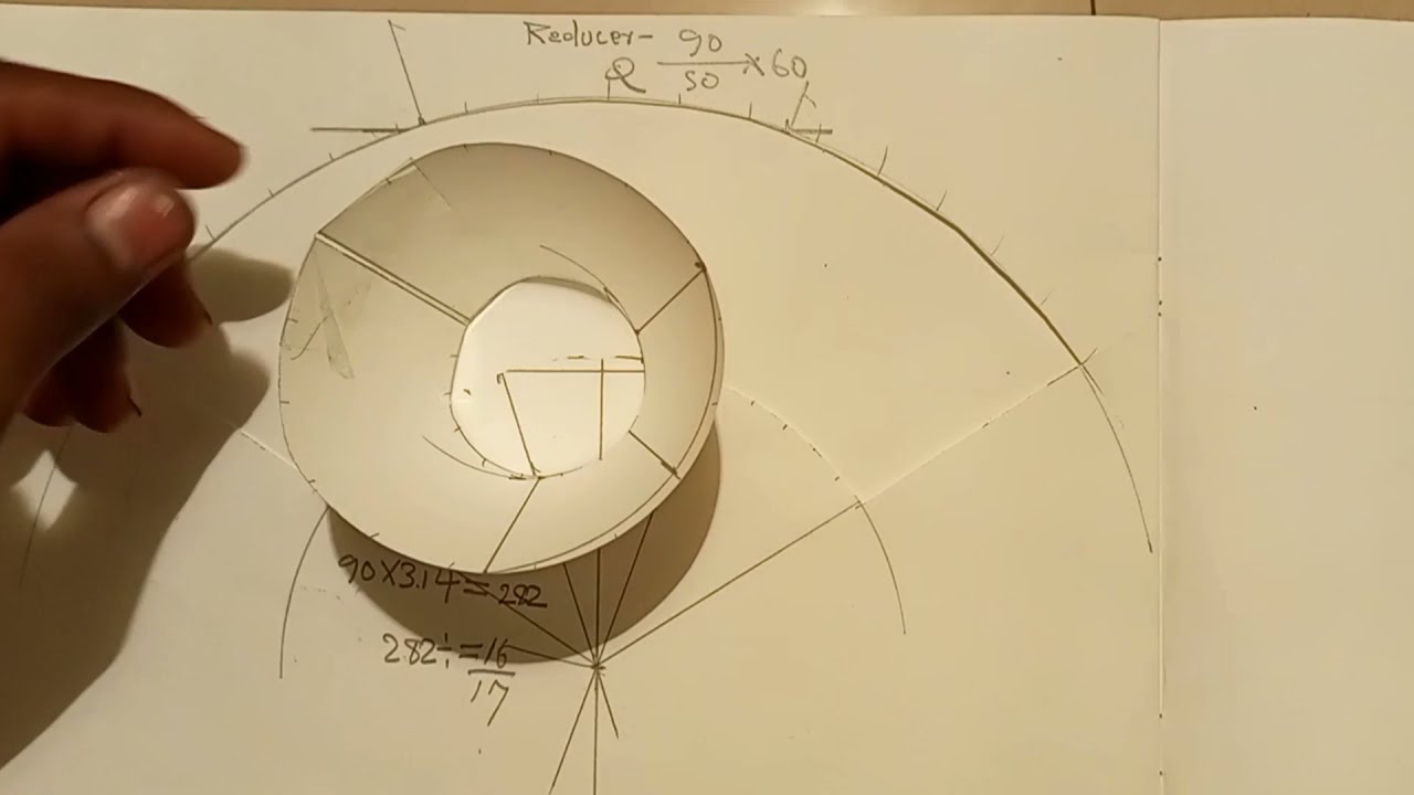 Round Duct Reducer (how to build a cone)#concentric  #Reducer Eccentric Taper/Round Duct Tapy