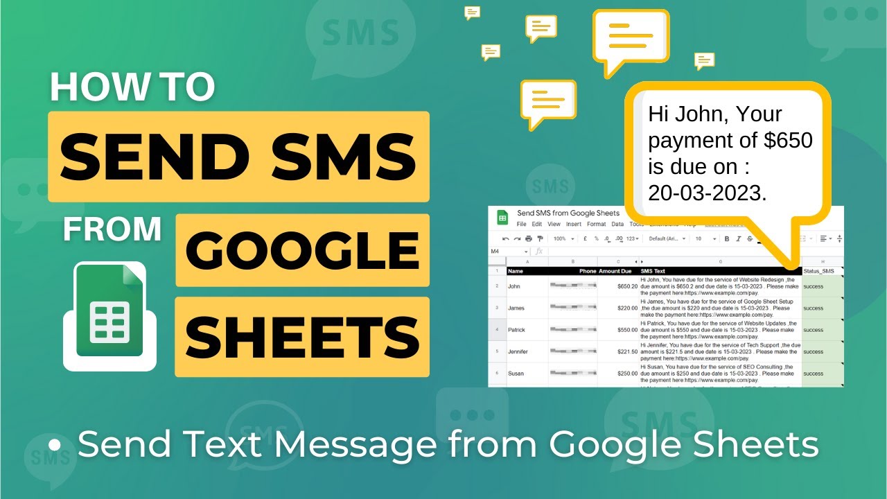 How to Send SMS from Google Sheets | Send Text Message from Google Sheets