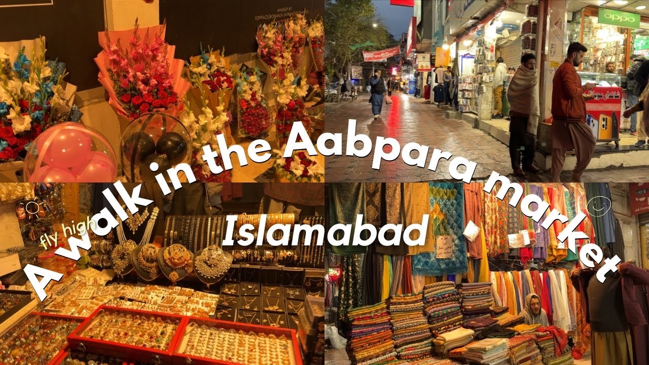 Aabpara Market Islamabad Walking Tour | Islamabad 4k night view | Islamabad streets