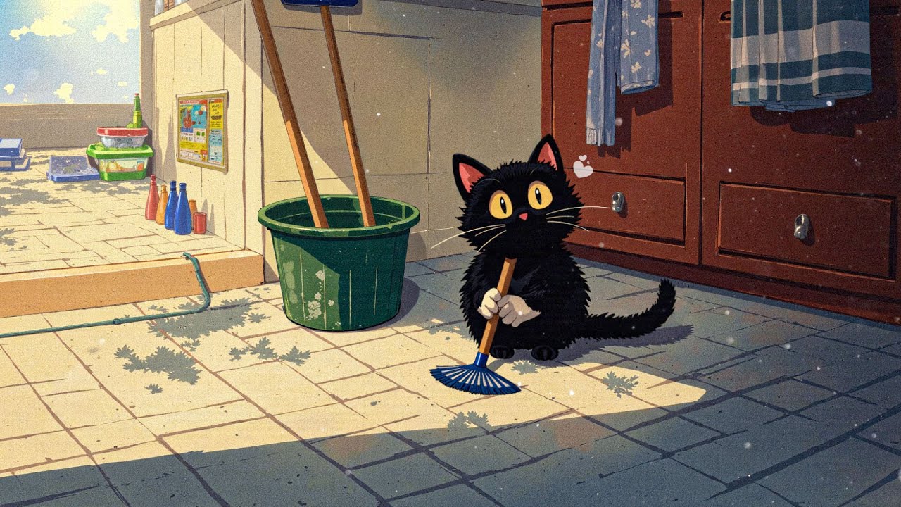 Cleaning 🧹 with Lofi Beats | Hip Hop Lo-fi Mix  for Relax/Chill to [ Lofi Cat Cute 🍀🐱 ]