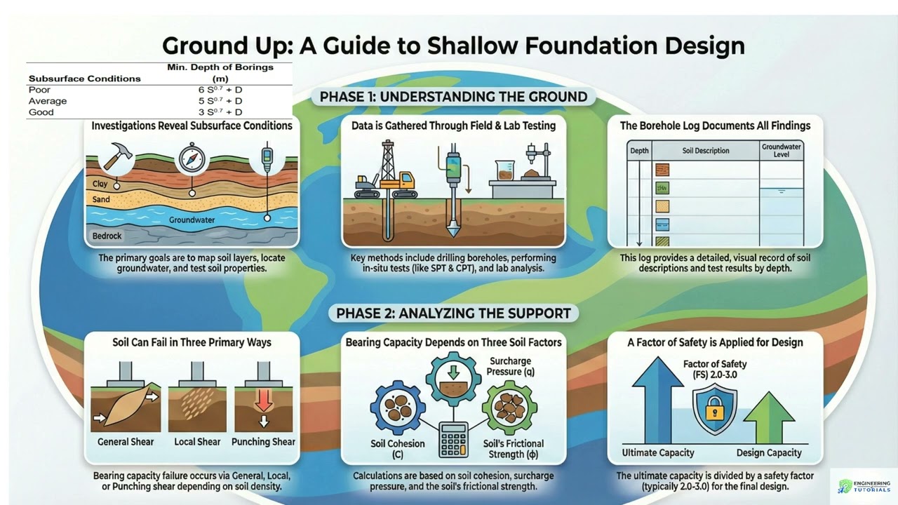 Foundations: Ground Rules || Bearing Capacity & Subsurface Investigation: Shallow Foundation Guide