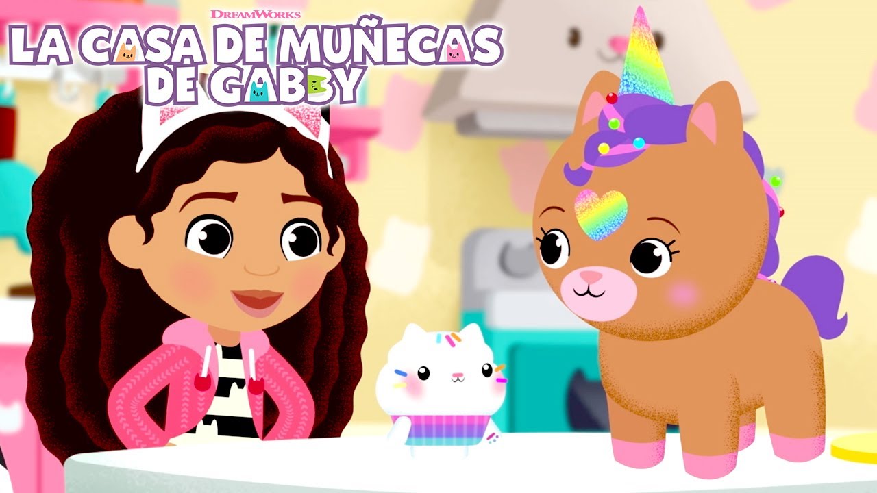 ¡Aprendan los colores del arcoíris con Pastelillo! | LA CASA DE MUÑECAS DE GABBY | Netflix