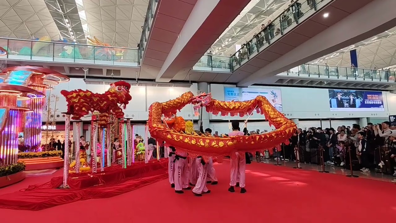 Lion and Dragon dance Performance 2026 @hongkongairport