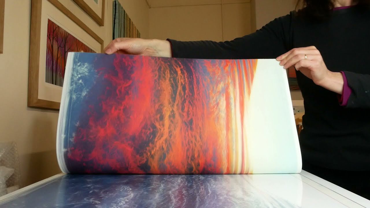 Monoprinting: Moody sunset sky