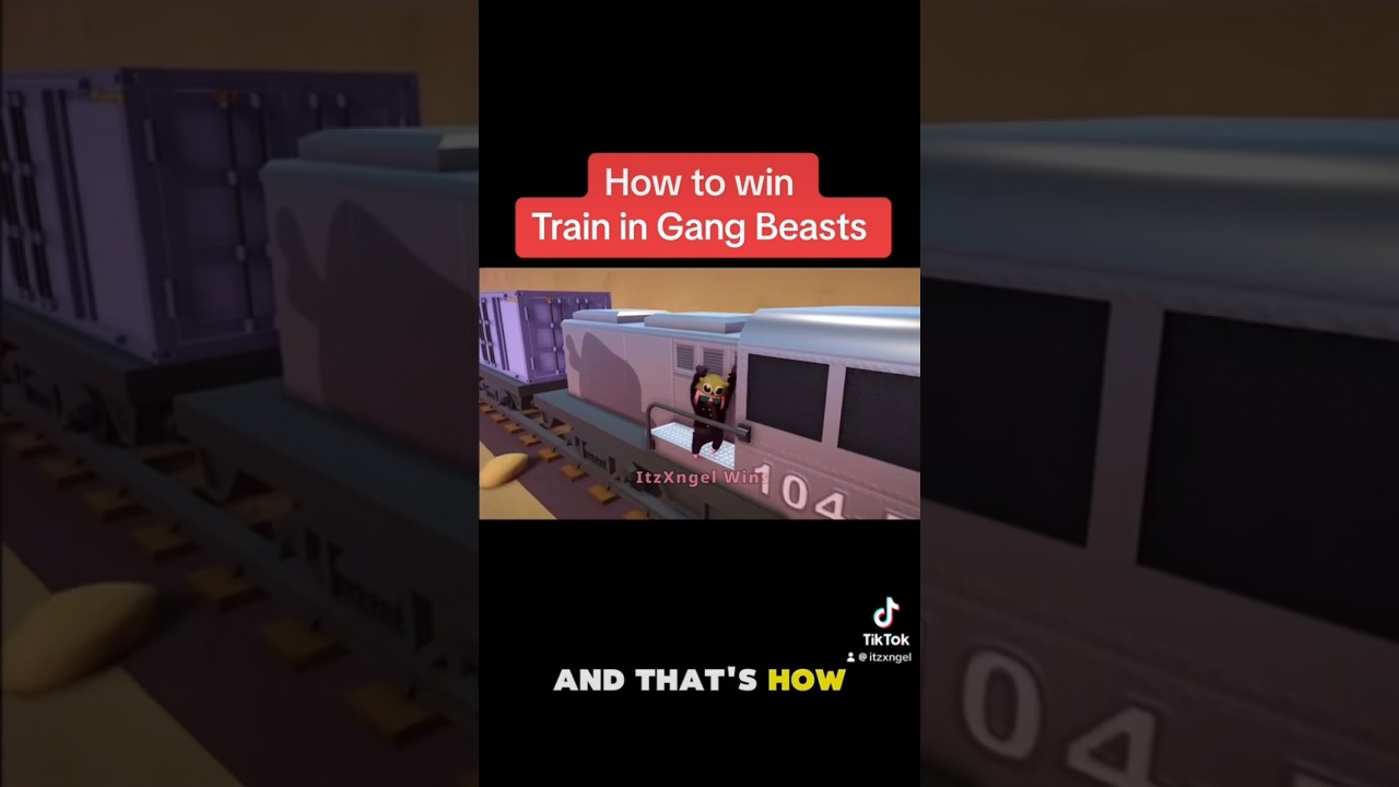 How to win train in gang beasts #gangbeasts #shorts
