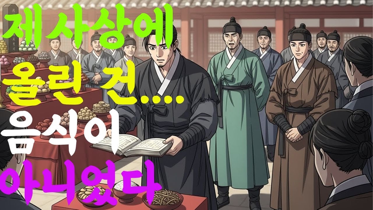 제사상에 올린건      음식이 아니었다 | 야담 |옛날이야기 |민담 |전설 | 설화
