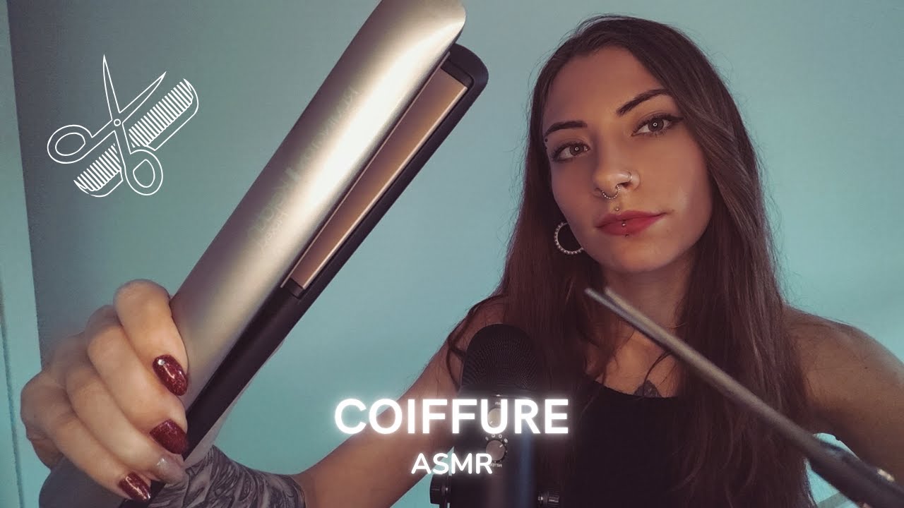 ASMR FRANCAIS `| ROLEPLAY COIFFURE | CHUCHOTEMENT | (LISSEUR, CISEAU, SPRAY)