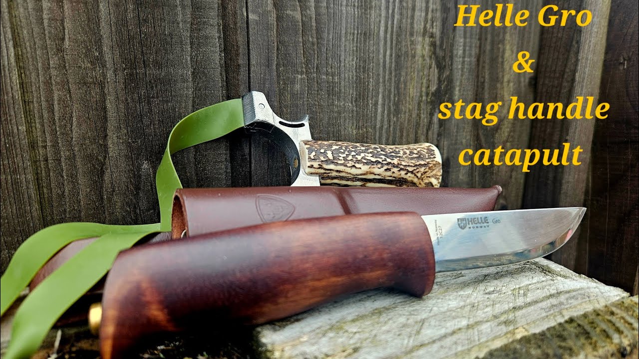 Helle gro and a stag handle catapult #hunting #bushcraft #handmade #huntingtools #outdoors 