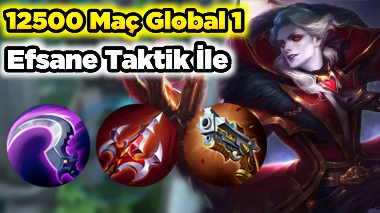 12500 Maç Global 1 Alucard Zıpladığı Tek Yiyor Öğretici Analiz Mobile Legends