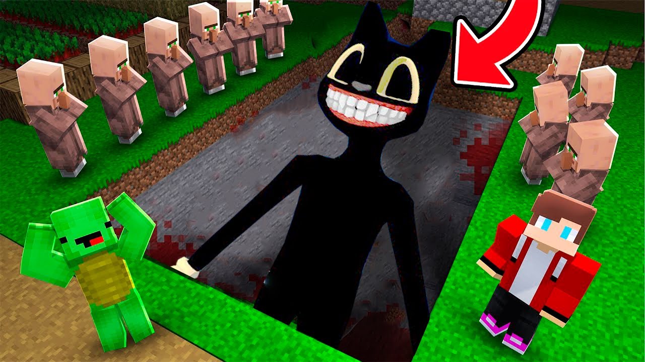 JJ And Mikey Found SCARY CARTOON CAT DEAD in MINECRAFT | Maizen