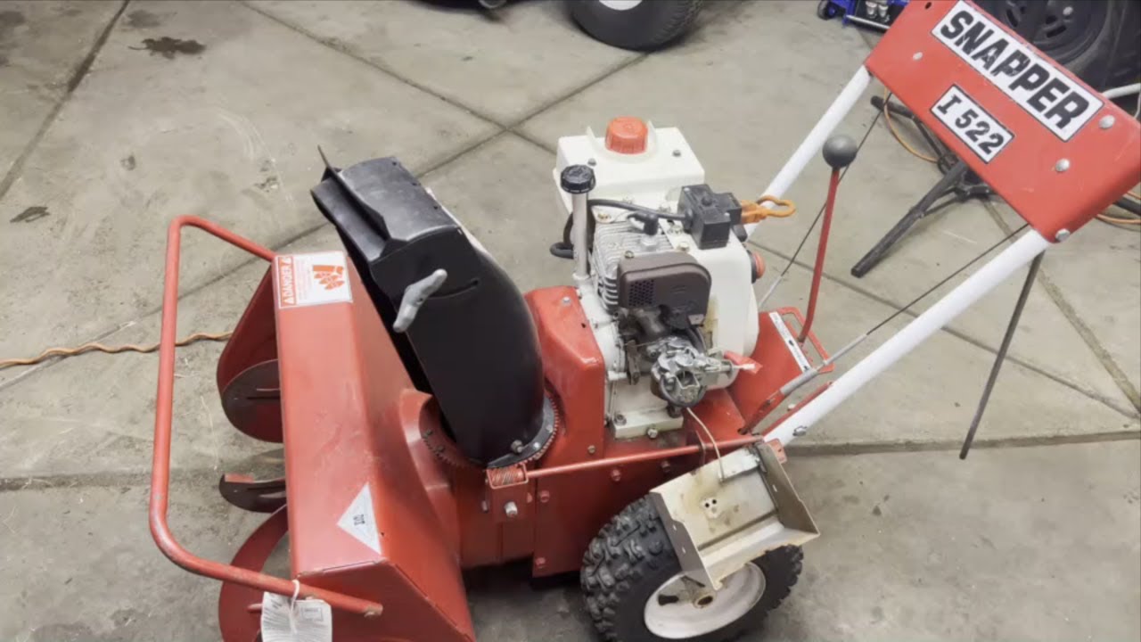 SNAPPER Snow Blower Will Not Start Tecumseh 5hp Engine