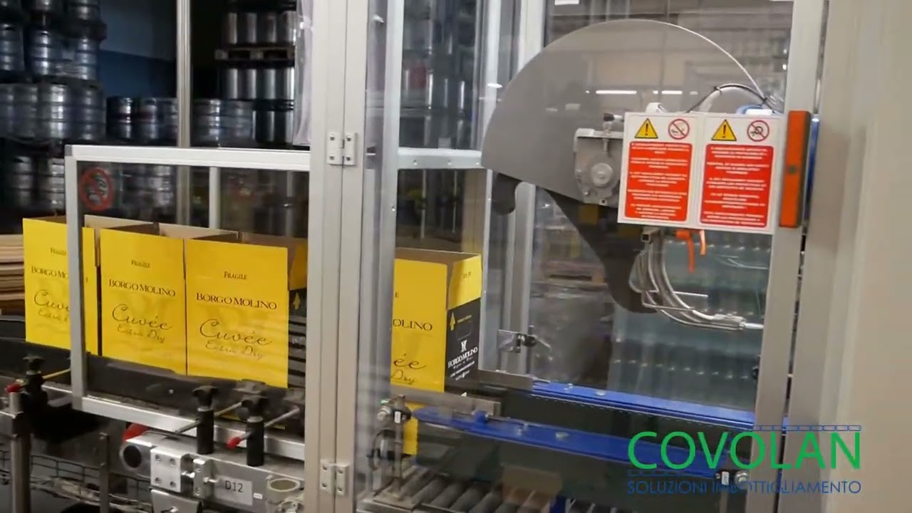 Linea completa di imbottigliamento Prosecco presso Cantina Borgo Molino, (TV)