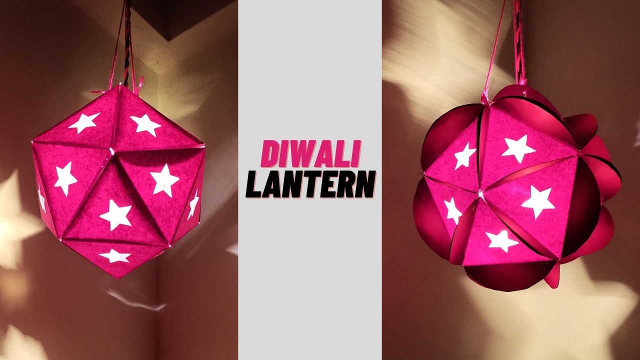 How to make Paper Lantern for Diwali at home | Akash Kandil idea for Diwali  | madebymayuri