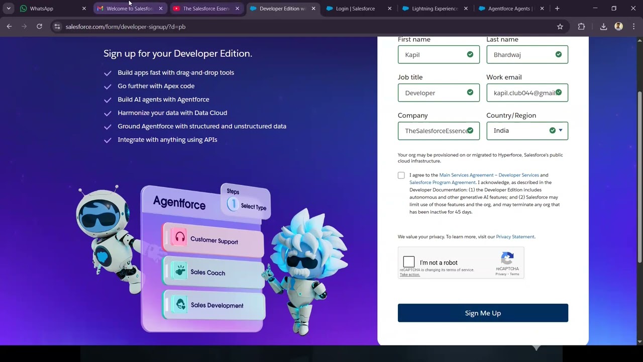 How to Create a FREE Salesforce Developer Org (2026 Guide) with Agentforce & Data Cloud Enable