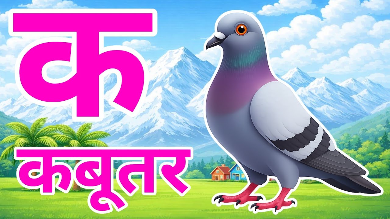 क से कबूतर, अ से अनार a se anaar k se kabutar I Hindi varnmala I ABCD क से कबूतर अ से अनार, for kids
