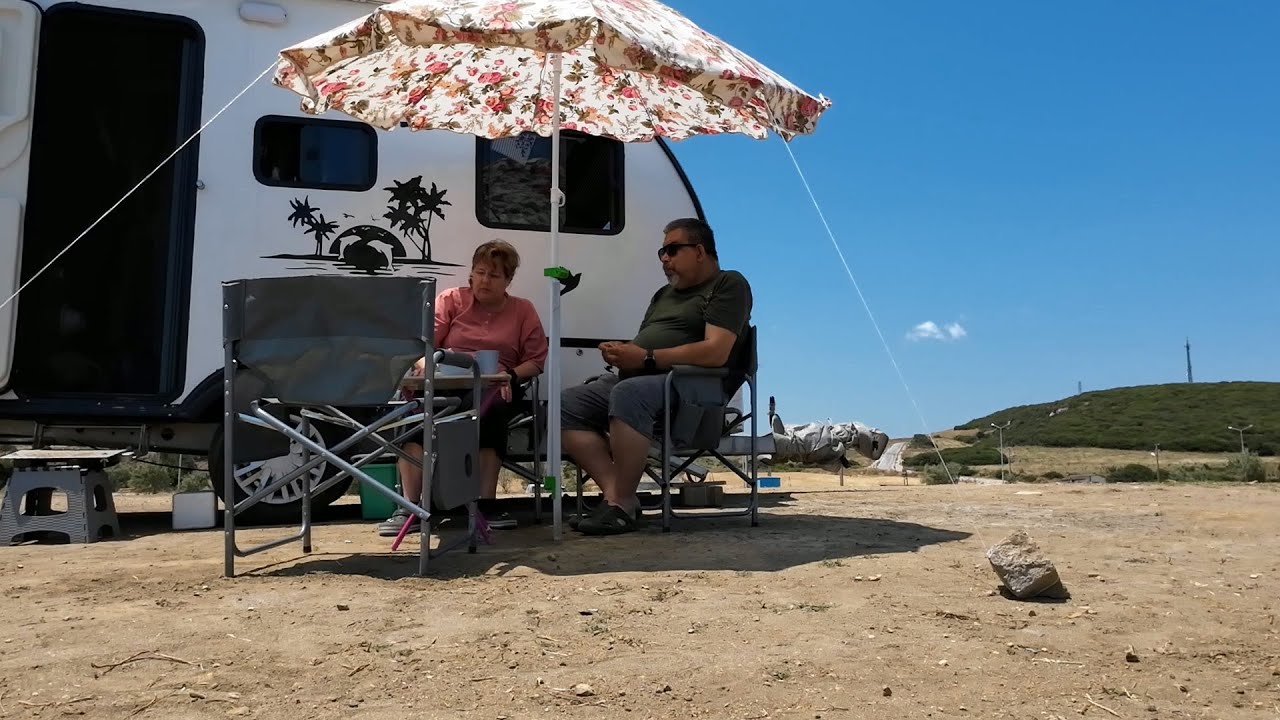 FIRTINADA DENİZ KENARINDA KARAVAN KAMPI ...(balık yakaladık)