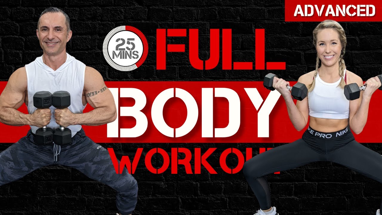 ADVANCED Full Body Dumbbell Workout Flow, No Repeat, No Jumping with Form Guide
