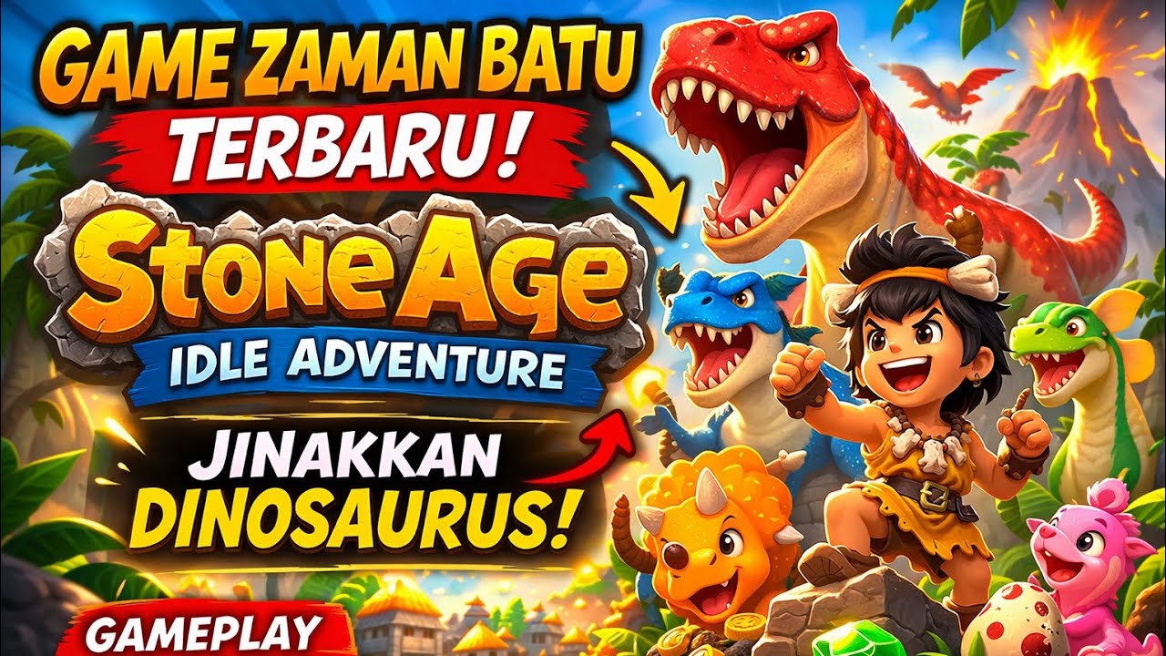 Game Zaman Batu Terbaru! Jinakkan Dinosaurus di StoneAge: Idle Adventure 🦖 (Gameplay Indonesia)