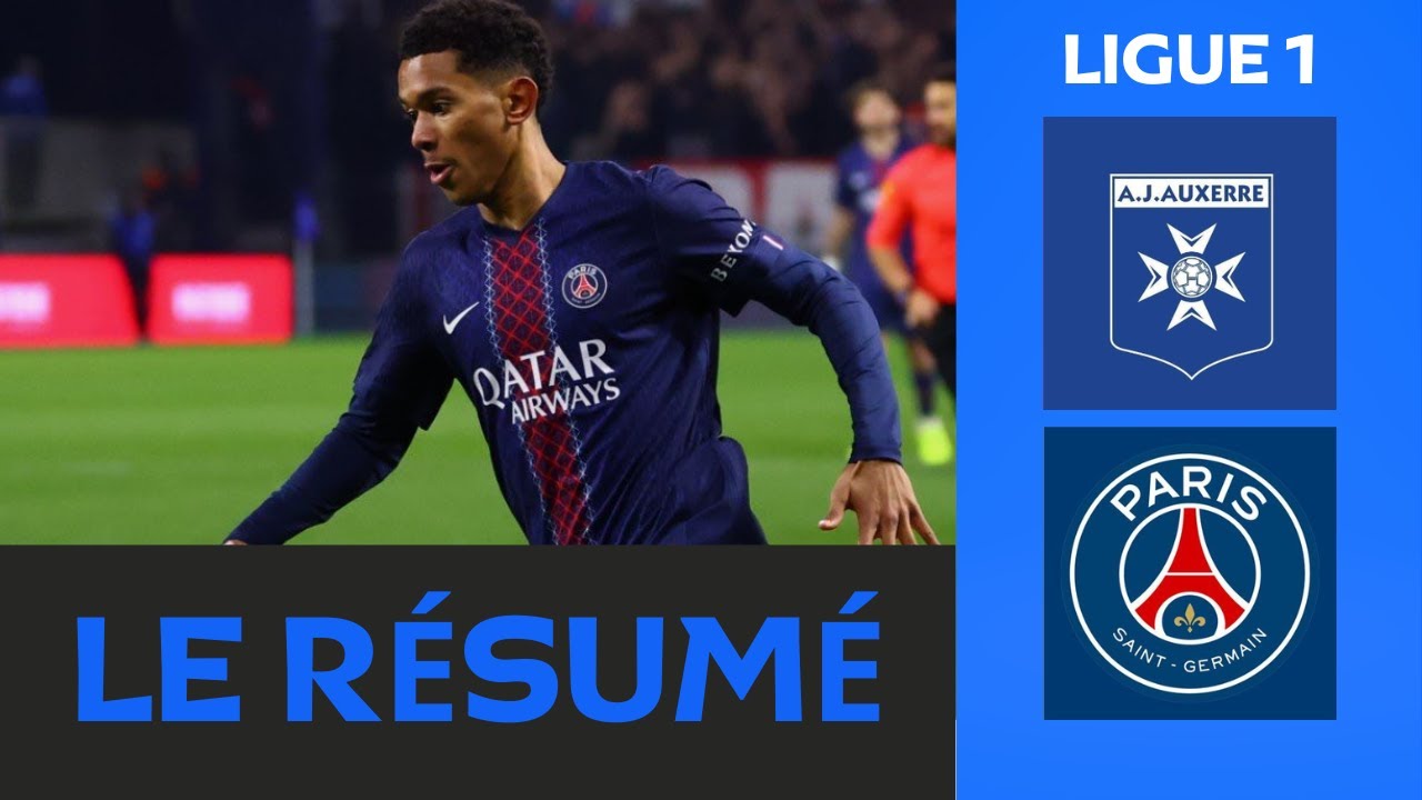 Auxerre - PSG | 0-1 | Résumé | Ligue 1 2025-26 | auxerre psg